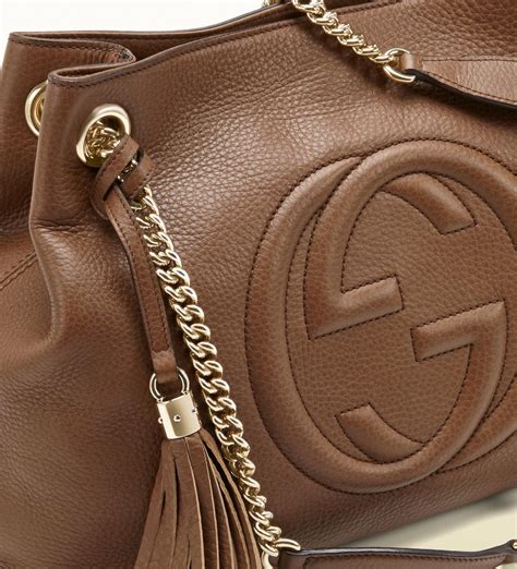 brown gucci soho bag|authentic gucci shoulder bag.